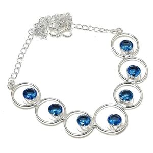 Sterling Silver Tanzanite Blue Necklace
